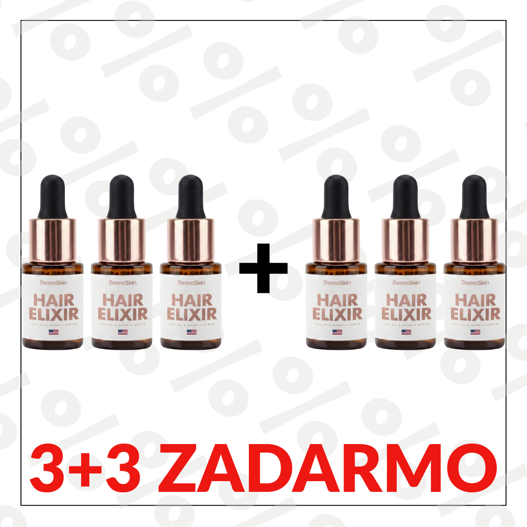 3+3 Zadarmo USA Hair Elixir Pre Ženy – Mimoriadne Účinne Naštartuje Rast Vlasov A Zastaví Ich Vypadávanie